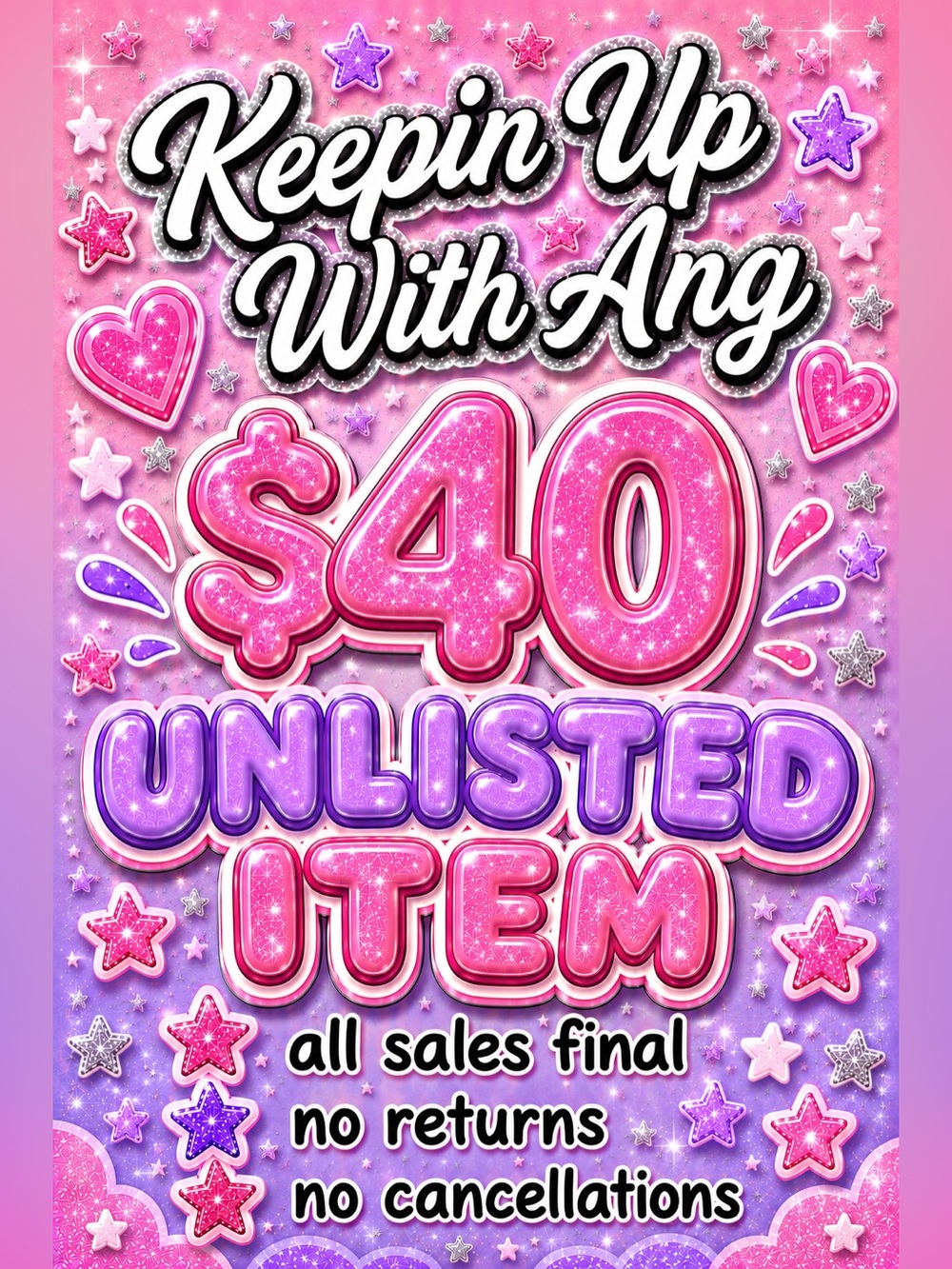 $40 & Up Unlisted Item (5)